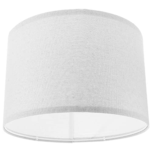 Sherchpry Drum Lampshade, Cloth Lampshade, E27 Base Detachable Vintage Lamp Shade For Floor Light Table Lamp, White #TOP20