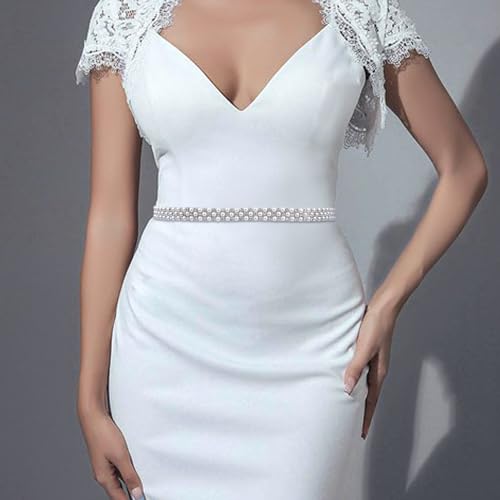 HONGMEI Wedding Belt Pearl Bridal Belt Rhinestone Wedding Dress Accessories2