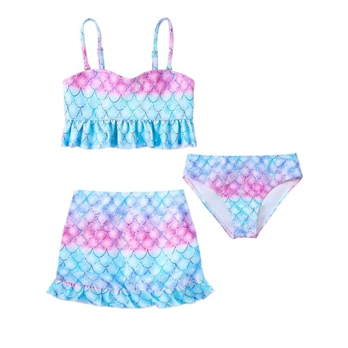 Maillot de bain enfant fille 3 pièces en néoprène avec chapeau de natation pour piscine