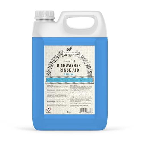 Celtic Clean - Professional Dishwasher Rinse Aid - Blue - 2.5 Litre - Concentrated Formula for Industrial & Commercial Machines, Streak-Free Shine, Spot Prevention, Fast-Drying