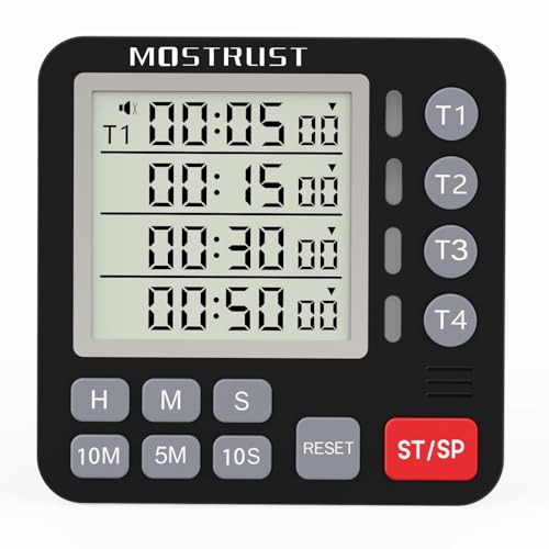 Digital Dual Kitchen Timer with Magnetic Stand and Alarm