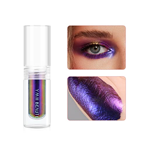 Ymh Beaute Liquid Glitter Eyeshadow, Pigmented, Long Lasting, Quick Drying, Easy To Apply, Loose Glitter Glue For Eye Crystals Makeup (07 Blue - Purple) #TOP1