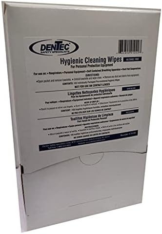 Dentec DNT-79100 Alcohol Free Respirator Wipes - Pack of 10-100 per Pack
