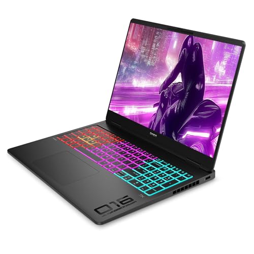Image of HP OMEN 16 MAX Gaming Laptop, AMD Ryzen AI 7 H 350, 32 GB DDR5 RAM, 2 TB PCIe SSD, 16 inch WQXGA (2560x1600) 240Hz Display, Nvidia G-Force RTX 5070, 4-Zone RGB Backlit Keyboard, W11 Pro, Shadow Black