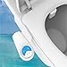 Dual Spray Bidet Toilet Seat - Slim Cold Water Non-Electric with Self-Cleaning Nozzles (Frontal & Back Wash)(US connector)