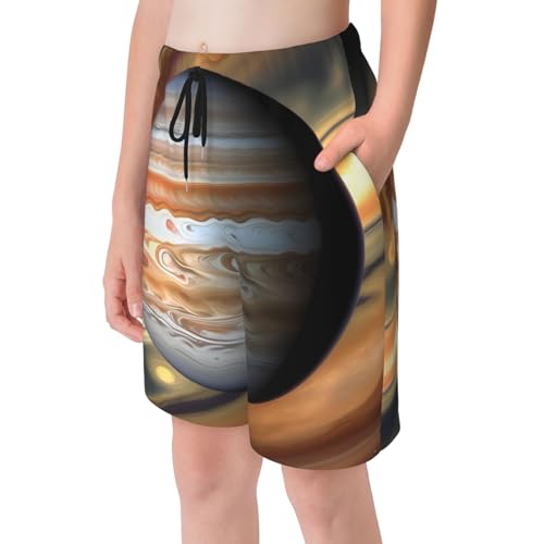 Jupiter Landscape Youth Beach Pants, Soft and Breathable, with Drawstring Waist, Suitable for Sports and Leisure.4