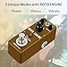 Rowin ROTO ENGINE Rotary Speaker Simulator Effect Pedal Mini Digital Guitar Effects Pedal Phaser/Vibe/Chorus 3 models with Storage of Timbre Sound Pedal True Bypass Full Metal Shell LEF-3801