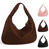 Bolso Tejido para Mujer, Bolso de Piel, Bolsos Cruzados de Mujer, Tamaño Grande, Adecuado para uso Diario, Trabajo,...