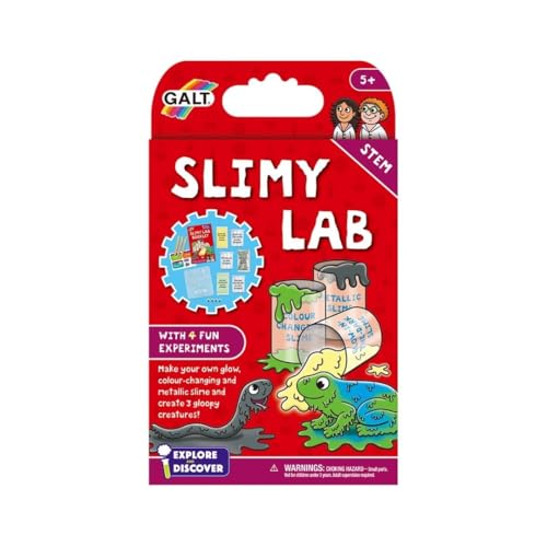 Galt Slimy Lab-Explore and Discover Science Slime Making Kit with 4 Fun Experiments from Glow in the Dark to Slime Creatures-Educational STEM Science Kit,Slime Kit for Boys and Girls Ages 5 Years Plus - Image 4