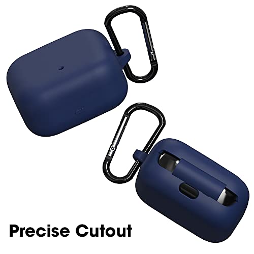 Image of Sounce Earphone Case Cover Compatible for Realme 3s Buds, Soft Silicone Skin Case Cover Shock-Absorbing Protective Case with Keychain [Front LED Visible] (Blue)