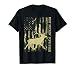 Best Buckin' Pops Ever Camo American Flag Deer Hunting T-Shirt