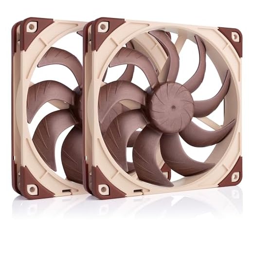 Noctua NF-A14x25 G2 PWM Sx2-PP, Dual Fan Set for Push-Pull and Side-by-Side Applications (Brown)