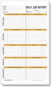 Amazon.com : Daily Job Report Forms : Office Products