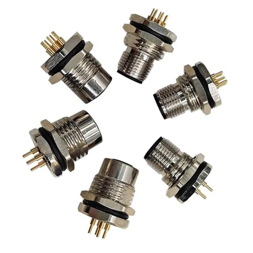 Connecteur M12 femelle 5 broches étanche pour panneau avant | Lot de 10 pièces