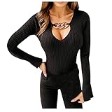 T Damen Tshirt,Damen Shirt Elegant Damen Shirts Damen Shirt Langarm T-Shirt Druckpapier Der Perfekte T-Shirt Racing T-Shirt Damen Hemdbluse Damen T-Shirt Mit Aufdruck Krawatte(Schwarz,M)