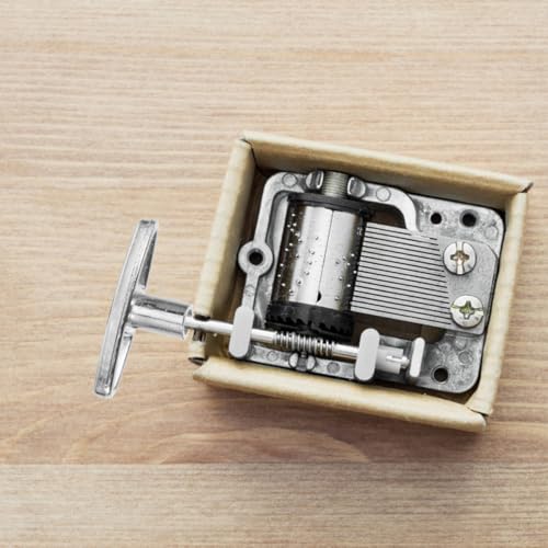 GLEAVI オルゴールDIY用シルバー巻き上げキー 鉄製安定した音楽再生実現 装飾ボックスハンドル付き ミュージカルボックスの修理や手作りに最適 6個セット [5]