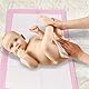 Fsaklaskdy 50 Stück Baby Inkontinenzunterlage Wickelunterlage Einweg, 60 × 45 cm Wickelauflage, Baby Changing Mat für Unterwegs, Hygienisch mit Superabsorber, Weich, Wasse, Atmungsaktiv (Rosa)