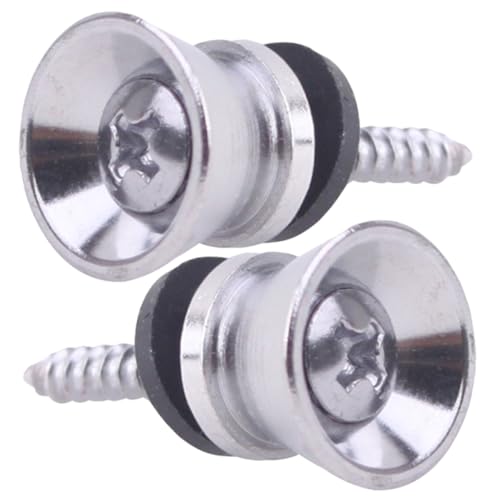 JEWEDECO Bass Guitar Strap Buttons Guitar Strap Locks Metal Nails for Easy Installation and Anti-off