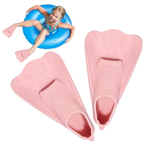 Aletas de natación para niños, aletas cortas profesionales para buceo, esnórquel, suministros de natación, aletas cortas de entrenamiento para estilo libre, brazada