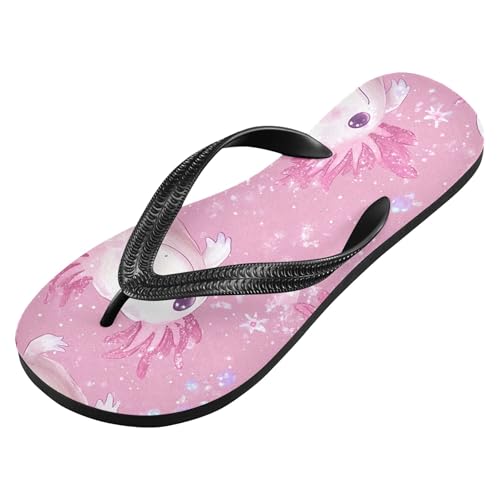 Burbuja Kawaii Axolotl Flip Flops for Women Men, Soft Thong Sandals Rubber Slippers for Pool Beach Essentials2