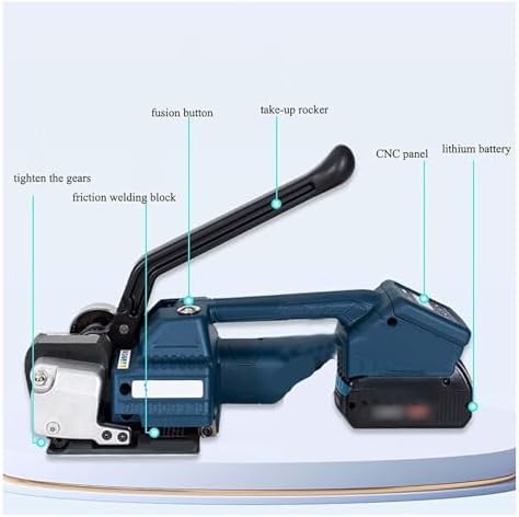 Machine de cerclage électrique portable avec batterie de 2000 mAh, lot de 400 pièces pour un emballage sécurisé PP/PET dans la logistique et l'expédition