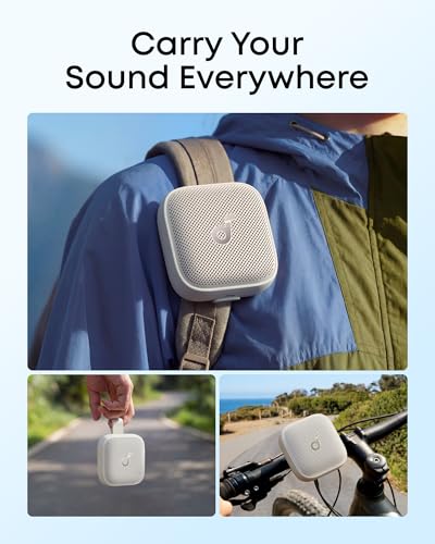 Image of Soundcore Anker Boom Go 3i Portable Bluetooth Speaker, 15W Punchy Sound, 24H Playtime, IP68, BassUp 2.0, Emergency Charging, Bluetooth 6.0, Waterproof Speaker for Hiking /Cycling /Camping (Beige)