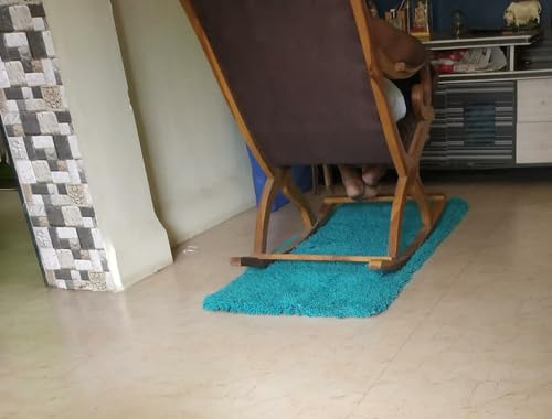 Image of F R Creation Hand Woven Shaggy Carpet Plus Rug for Living Room, Bedroom and Polyester Anti Slip Fluffy Fur Rug Shaggy Carpet & Modern Runner, Lobby Carpet (Size 2X6 Feet) Yellow