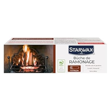 Foto di STARWAX - Ceppo spazzacamino per stufa e camino - Stacca fuliggine e catrame - Formula brevettata - Inodore - Certificato di garanzia incluso - Si utilizza 1-2 volte l’anno