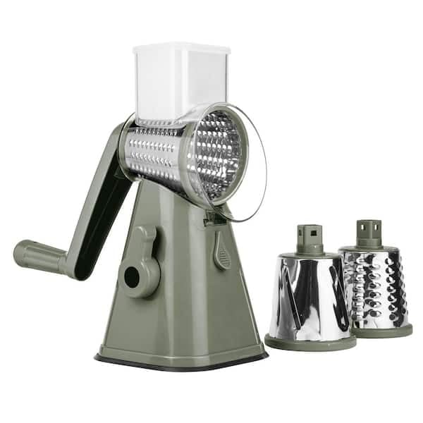 Mandolina giratoria 3 en 1 para cocina en oliva miniatura 1