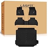 LASFIT Floor Mats&Trunk Mat Fit for BMW X5 2019-2024 2025 2026 40i/45e/50e/50i/M/M50i/M60i, All Weather TPE Custom Fit 1st&2nd Row Full Set Car Mats & Cargo Liner(Only for 5 Passengers), Black