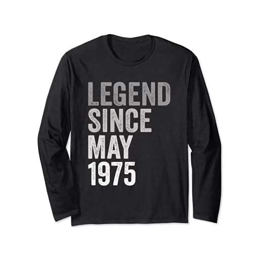 Leyenda Desde Mayo de 1975 Año de Cumpleaños Manga Larga