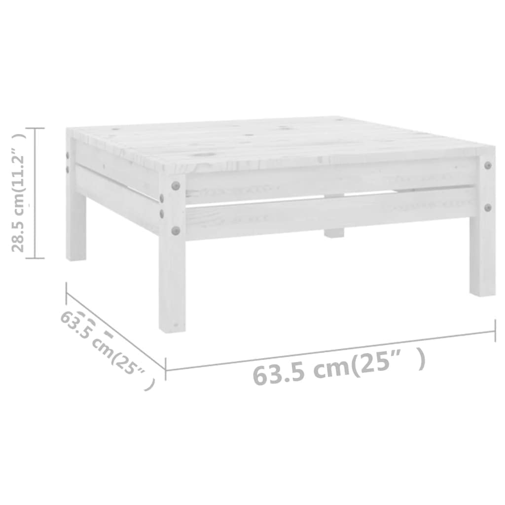 Set Salotto da Giardino 10 pz in Legno Massello di Pino Bianco per Relax, Tavolo, Sedia, Poltrona, Divano, Modulare, Resistente agli Agentidi Atmosfera, Ideale per Balconi, Patio e Veranda