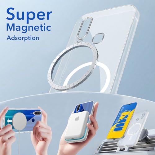 Image of Jkobi Lifetime Anti-Yellow MagSafe Compatible Clear Back Cover Case for Vivo Y12 | Y15 | Y17 (Sleek Hard Crystal | Shockproof and Camera Protection)