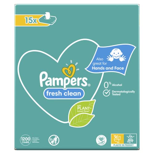Pampers 81688059 - Fresh Clean Toallitas 15 Toallitas Embalaje = 1200