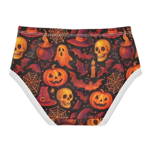 Joisal Personalized Toddler Underwear Floral 2t Cotton Little Girl Panties Halloween Pumpkins Black Briefs Undies Kids2