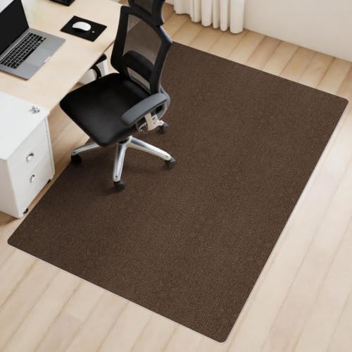 Image of Sycoodeal Office Chair Mat for Hardwood Floor,Slip Resistant Floor Mat for Rolling Chairs,Easy to Clean,Large Floor Protector Office Computer Gaming Chair,Coffee(36 inchx48 inch)