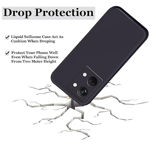 Image of A rtistque Liquid Silicone Back Cover Case for Oneplus Nord 3 5G Matte Shockproof TPU Soft Flexible with Camera Protection - Black