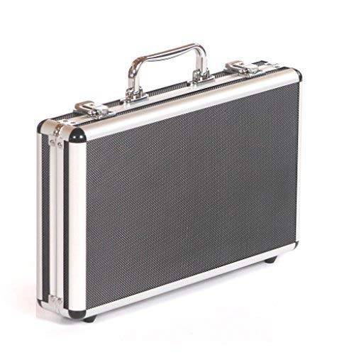 CR7 Cristiano Ronaldo Studio X Aluminio iPad Tablet Macbook Portátil Kindle Duro Estuche para Vuelos Caja Plata - Negro