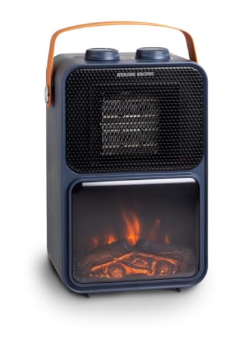 Innoliving Termostufa Elettrica INN-582 con Oscillazione - 1200W, Termostato Regolabile, Effetto Caminetto e Protezione di Sicurezza