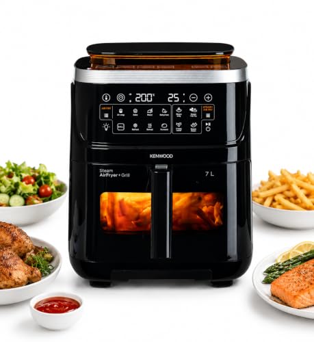 Image of KENWOOD Digital Air Fryer With Rapid Hot Air Circulation For Frying, Grilling, Broiling, Roasting, Baking And Toasting (7L Window)