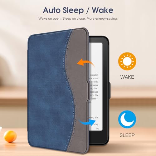 Image of Fintie Slim Case for 7 inch Kindle Paperwhite 12th Gen 2024 & Kindle Colorsoft | Lightweight PU Leather Hard Back Shell Cover, Magnetic Closure, Auto Wake /Sleep, for Kindle Paperwhite 2024, Indigo