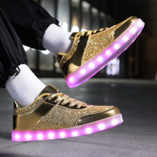 Image of YuanRoad Unisex LED Shoes Light Up Sneakers with USB Charging Dancing Shoes