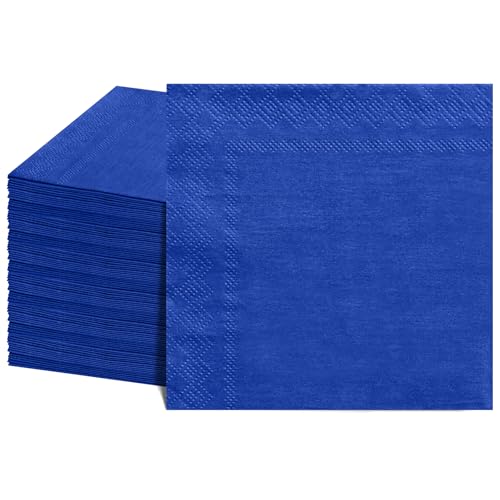 NatNarr 120 Pcs Royal Blue Cocktail Napkins 5 Inch Dessert Beverage Napkins