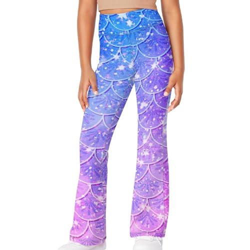 Flare Leggings for Girls High Waisted Yoga Pants for Girls Cute Panda Rabbit Flare Bell Bottom Pants Bootcut Pants