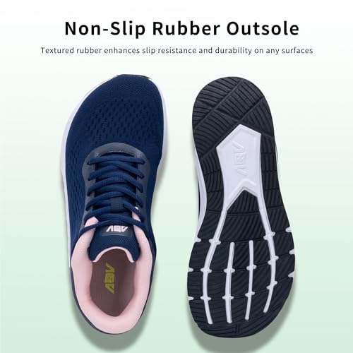 Image of Wide Toe Box Shoes Women Arch Support Walking Sneakers Orthotic Tennis Shoes for Plantar Fasciitis Bunions