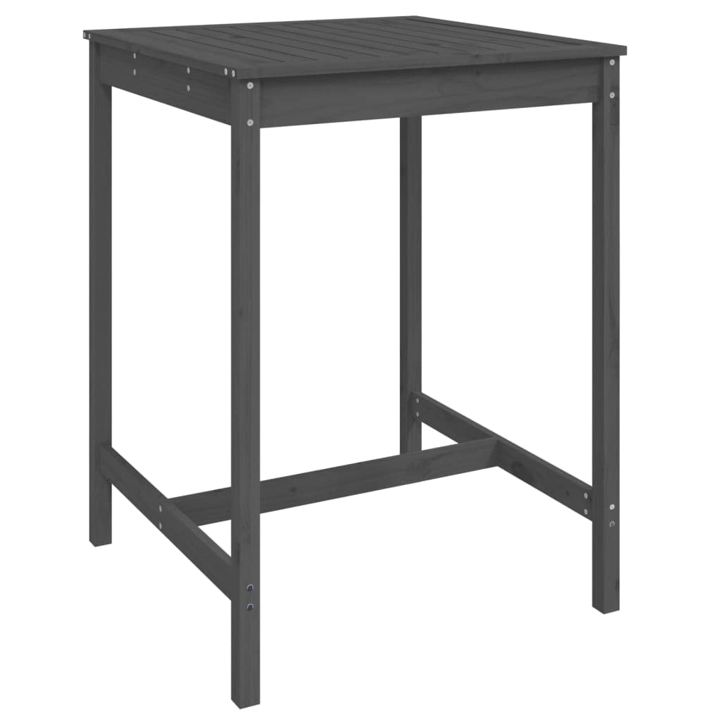 ARKEM Table Haute Exterieur, Table De Jardin Gris 82,5x82,5x110 cm Bois Massif de pin