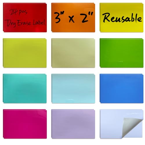 Étiquettes effaçables à sec Mr-Label 7,6x5,1 cm lavables pour l'organisation de bureau