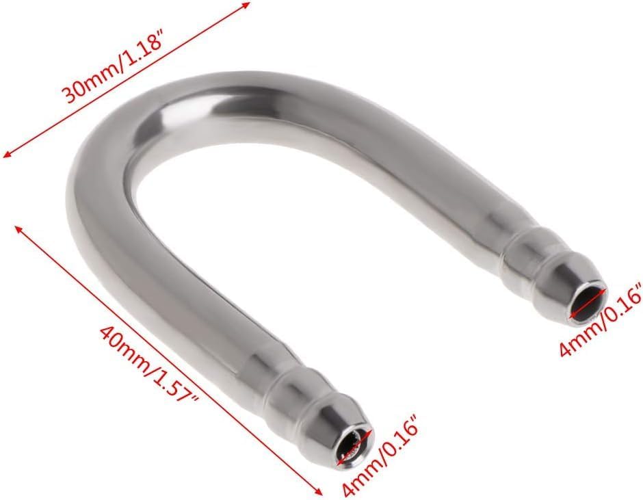 Silver Aquarium Airline Tubing Connectors for 4mm I.D. Hose