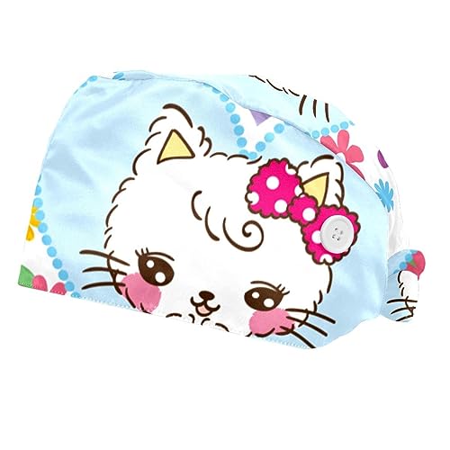 Chapeaux de travail pour hommes chat et fleurs casquettes de travail femmes VERED