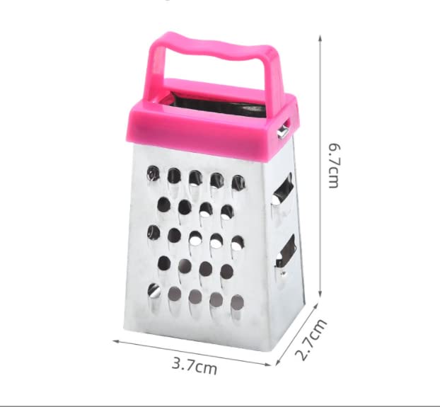 Miniatura 2 de Mini rallador, queso de acero inoxidable, jengibre, especias vegetales, rallador pequeño para cocina (negro)